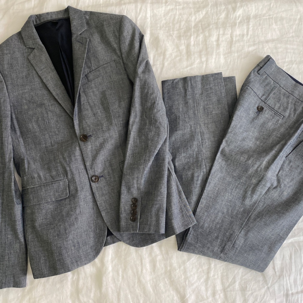 Crewcuts Gray Ludlow Slim Suit- Jacket and Pants sz 14